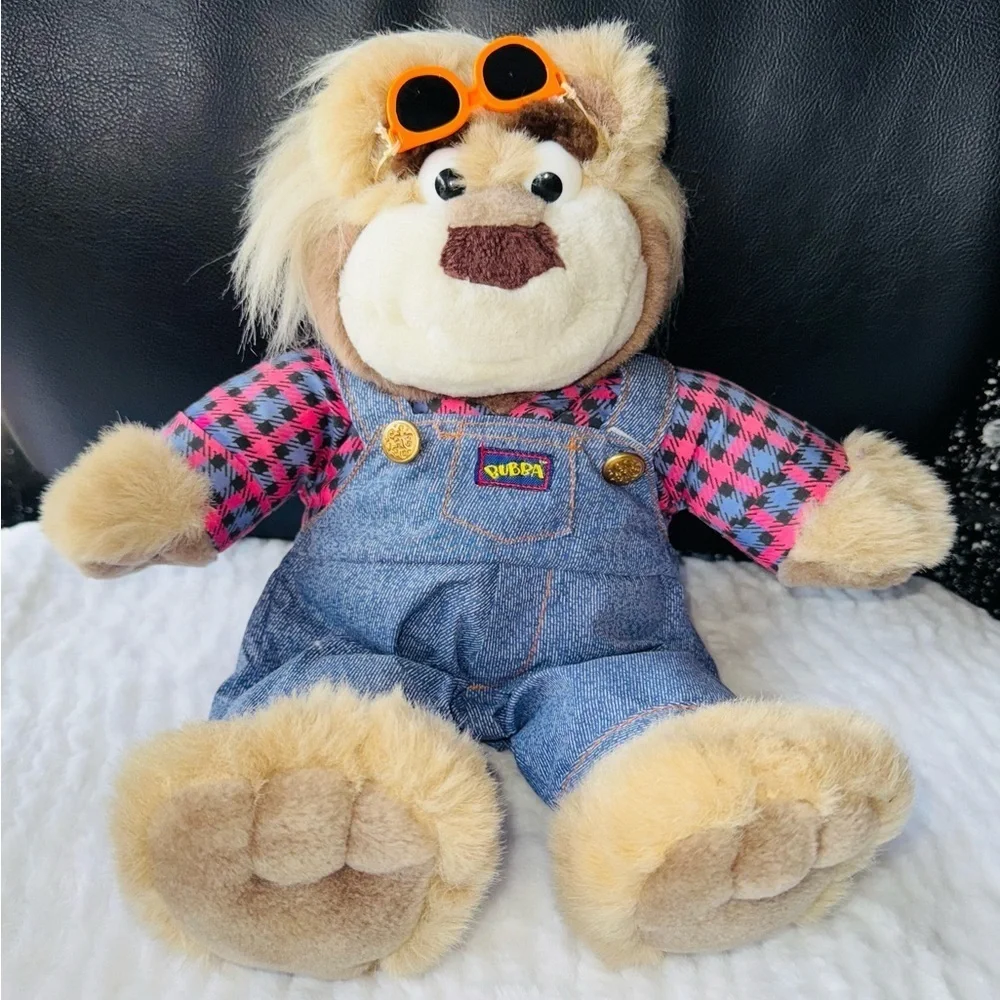 Guess Stuffed Animal with Denim and Pink Checkered Outfit